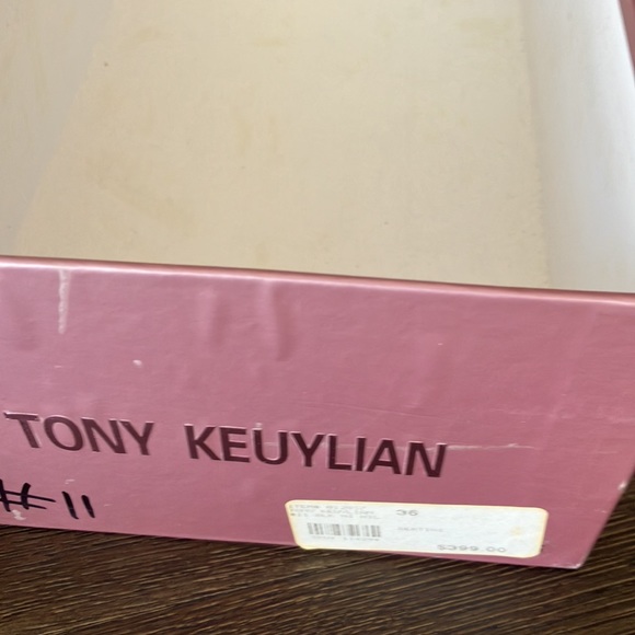 Tony Keuylian Retro hot LA Glam Heels Retro Trendy Bling Platform Sz 6 narrow - Picture 5 of 17